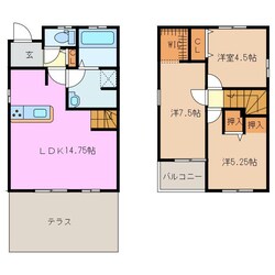 阿漕駅 徒歩24分 1階の物件間取画像